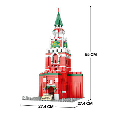 Конструктор ZB 8066 Архитектура Спасская башня Московского Кремля, 1025 дет.