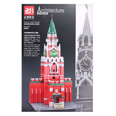 Конструктор ZB 8066 Архитектура Спасская башня Московского Кремля, 1025 дет.