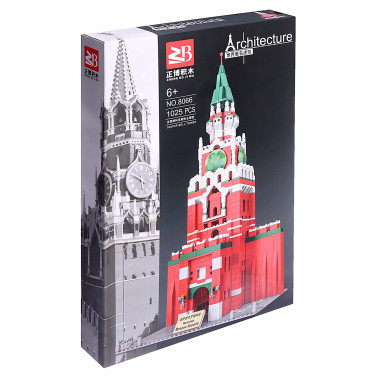 Конструктор ZB 8066 Архитектура Спасская башня Московского Кремля, 1025 дет.