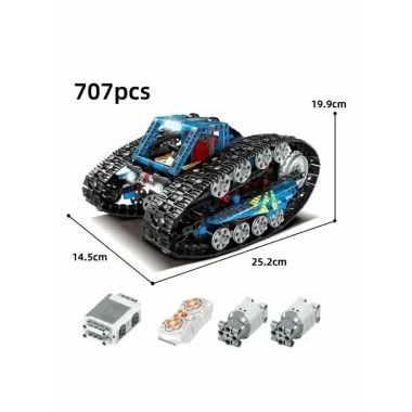 Конструктор ZB 88009 Машина Гусеничный вездеход на радиоуправлении, 707 дет.