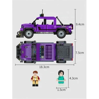 Конструктор Forange Block FC1621 Машина фиолетовый пикап F150, 375 дет.