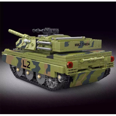 Конструктор T4034 Военная техника Танк М1А2 на радиоуправлении, 676 дет., 51x33.2x6.3