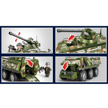 Конструктор BBlock XJ-839A Военная техника Бронированный автомобиль VN22, 497 дет., 48х30х7