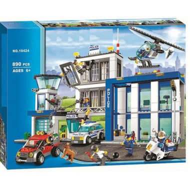 Конструктор BELA 10424 Сити Полицейский участок, 890 дет., в коробке 50х8х39 см
