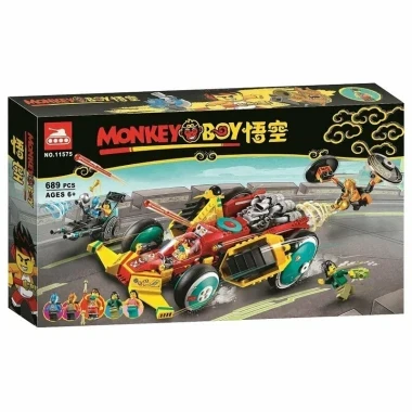 (КИЗ) Конструктор Bela 11575 Monkey Реактивный родстер Манки Кида, 689 дет., 53х30.5х7 см