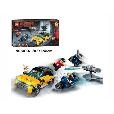 (КИЗ) Конструктор BELA 60096 Супергерои Побег от Десяти колец, 345 дет., 38х22х6 см