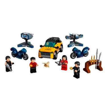 (КИЗ) Конструктор BELA 60096 Супергерои Побег от Десяти колец, 345 дет., 38х22х6 см