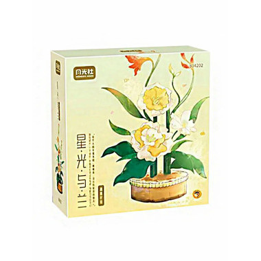 Конструктор Wonder Moon 804202 Цветочная композиция Орхидея, 953 дет., 24х9х25 см
