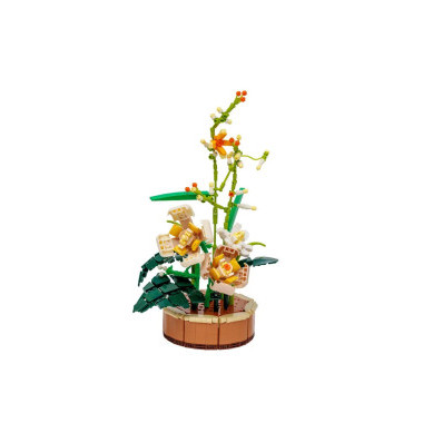 Конструктор Wonder Moon 804202 Цветочная композиция Орхидея, 953 дет., 24х9х25 см