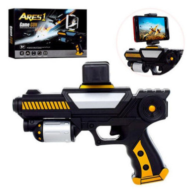 Интерактивный игрушечный пистолет дополненной реальности Gun с держателем для телефона, 29х19х5.5 см.