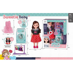 Набор "Sweetie baby" кукла 31 см с одеждой и стиральной машинкой 34х12х27 см