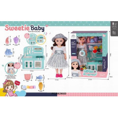 Набор "Sweetie baby" кукла 31 см с кухней и аксессуарами 34х12х27 см