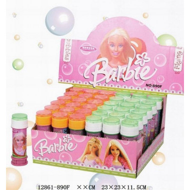 Мыльные пузыри "Барби"  в упаковке 36 шт цвета разные 23х11х23см