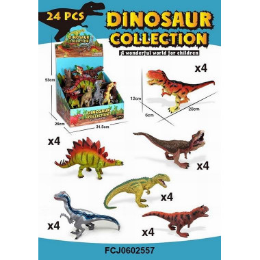 Игрушечные фигурки Динозавры, 6 видов, 24 шт./уп.