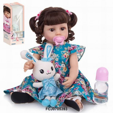 Кукла Реборн в платье с аксессуарами 55 см