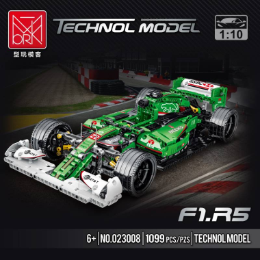 Конструктор Mork 023008 Техника "F1 Green Equation Racing", 1099 дет.