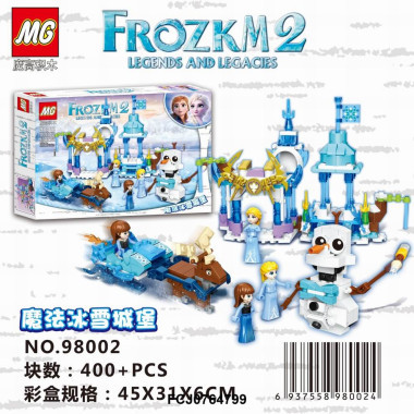 Конструктор MG 98002 Принцессы "Волшебный замок из льда и снега" 400 дет. 45x36x6 см
