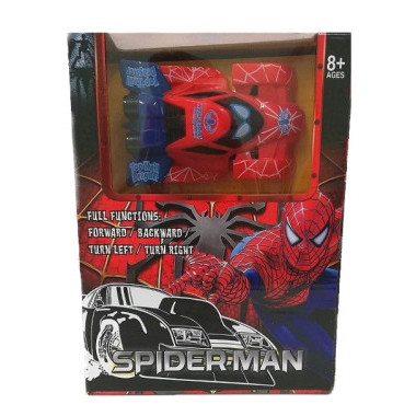 Спорт кар Spiderman + свет на батарейках в коробке 24.5х7х18см