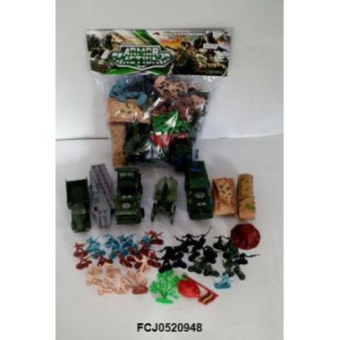 Игровой набор "Армия 4" солдатики и военная техника в пакете