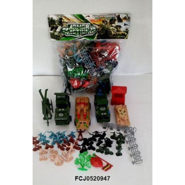 Игровой набор "Армия 3" военная техника 5шт и солдатики в пакете