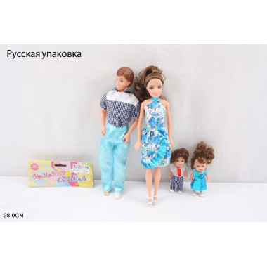 Набор кукол Play smart "Дружная семейка" 28см в пакете 4шт