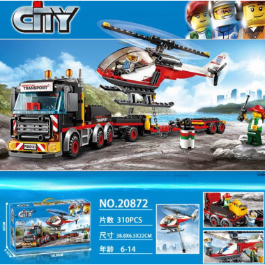 Конструктор Lepin 20872 Сити "Перевозчик вертолета" 310 дет.