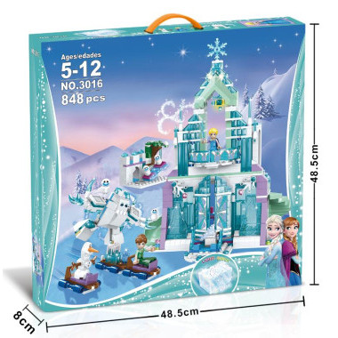 Конструктор Lepin 3016 Принцессы "Ледяной замок Эльзы" 848 дет 49х49х8 см