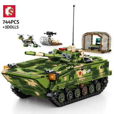 Конструктор Sembo 203146 Техника "Танк ZBD-04 Crawler Infantry" 744 дет. 42.5x30x6.8