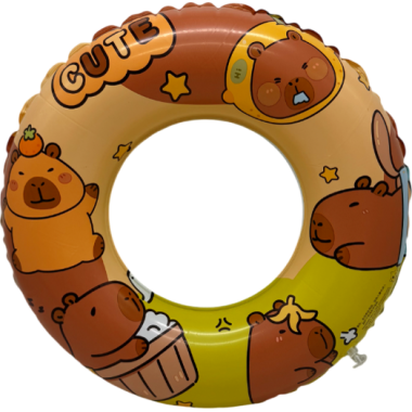 Круг надувной для плавания &quot;Капибара&quot; 60 см Зеленый