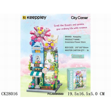 Конструктор Keeppley 28016 Цветочная лавка 20х17х5 см